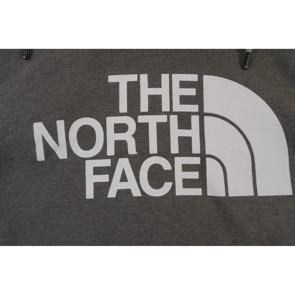 The North Face Hoodie Mens Medium Charcoal Gray Lined Graphic Kangaroo Pockets